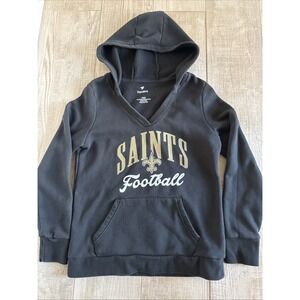 New‎ Orleans Saints Football NFL V-Neck Pullover Hoodie Women's Size-M